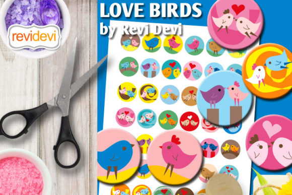Download Love Birds Printable Circle - Love birds printable Collection