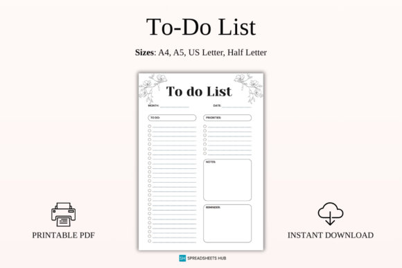 Download To Do List Printable Checklist Planner - To do list Collection