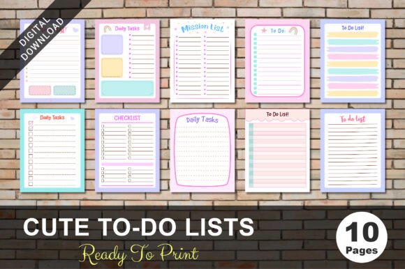 Download Cute to-Do List Set Planner - Premium Resources