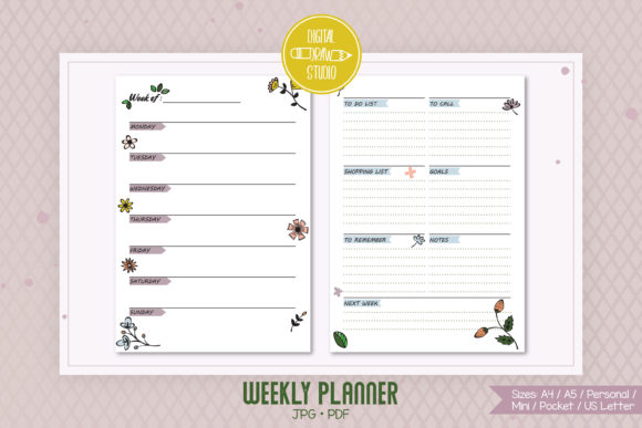 Download Weekly Planner Organizer, Digital Agenda - Planner organizer Collection