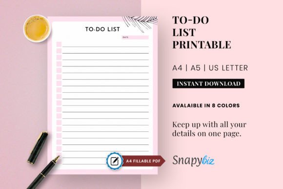 Download Fillable to Do List Printable Planner - To do list Collection